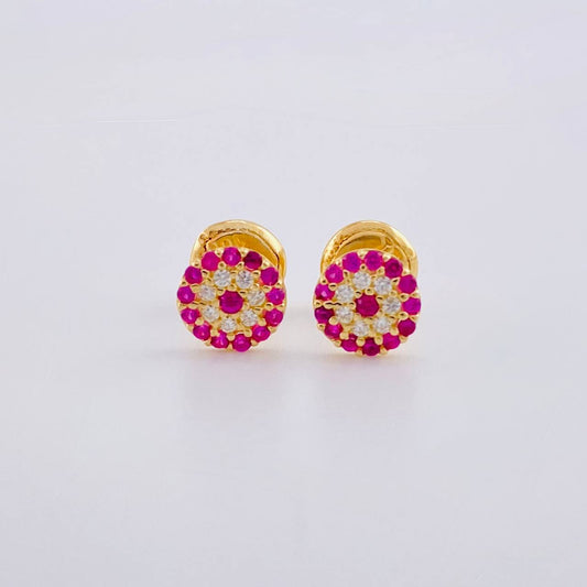 Stud Earrings Flower 0.75g / in / 5.9mm Yellow Gold 18K