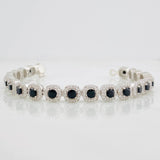 Pulso Tennis 22g / 7 1/2 in / 7.5mm Plata Rodinada 925