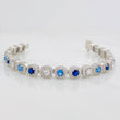 Tennis Bracelet 21.35g / 7 in / 7.52mm Rhodium-Plated Silver 925