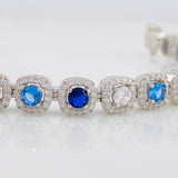 Tennis Bracelet 21.35g / 7 in / 7.52mm Rhodium-Plated Silver 925