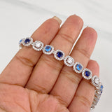 Tennis Bracelet 21.35g / 7 in / 7.52mm Rhodium-Plated Silver 925