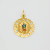 Dije Virgen Guadalupe Corazones 1.15g / 1/2 in Oro Amarillo 18K
