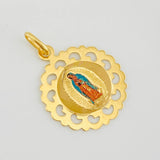 Dije Virgen Guadalupe Corazones 1.15g / 1/2 in Oro Amarillo 18K