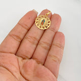 Dije Virgen Guadalupe Corazones 1.15g / 1/2 in Oro Amarillo 18K