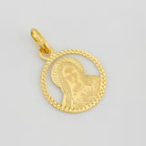 Dije Medalla Virgen Maria 0.7g / 1/2 in Oro Amarillo 18K