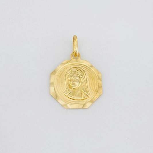 Pendant Medal Virgin Mary 1.05g / 1 in 18K Yellow Gold