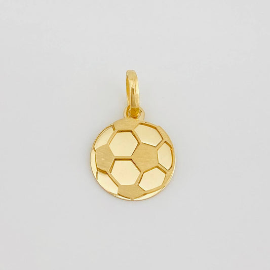 Dije Balon Futbol 1.4g / 3/4 in Oro Amarillo 18K