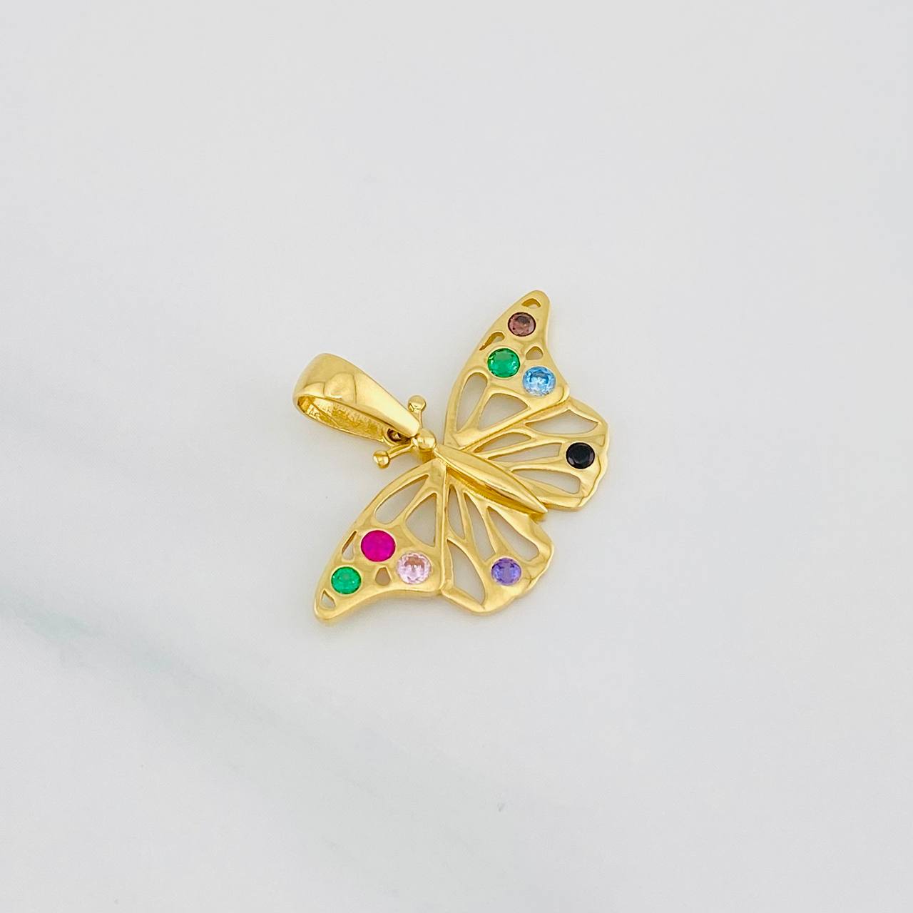 Dije Mariposa 1.9g / 3/4 in Oro Amarillo 18K