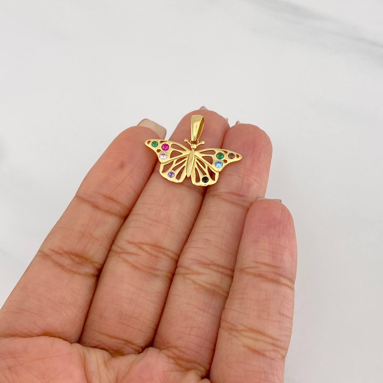 Dije Mariposa 1.9g / 3/4 in Oro Amarillo 18K