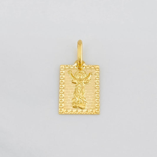 Dije Medalla Divino Niño 0.75g / 3/4 in Oro Amarillo 18K