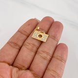 Dije Camara 1.4g / 1/2 in Oro Amarillo 18K