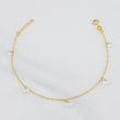 Pulso Modulable Rolo Circones Blancos 1.35g / 6 in - 6 3/4 in / 1.28mm Oro Amarillo 18K