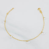 Pulso Modulable Rolo Circones Blancos 1.35g / 6 in - 6 3/4 in / 1.28mm Oro Amarillo 18K