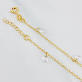 Pulso Modulable Rolo Circones Blancos 1.35g / 6 in - 6 3/4 in / 1.28mm Oro Amarillo 18K