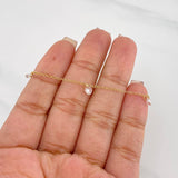 Pulso Modulable Rolo Circones Blancos 1.35g / 6 in - 6 3/4 in / 1.28mm Oro Amarillo 18K