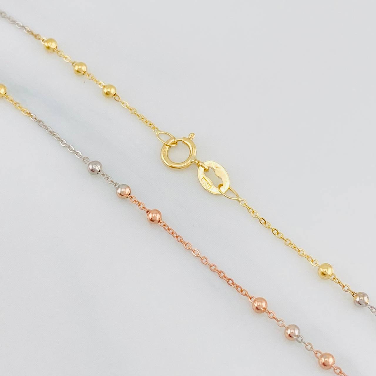 Classic Link Chain 1.9g / 20 in / 2mm Three Golds 18K