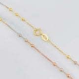 Classic Link Chain 1.9g / 20 in / 2mm Three Golds 18K