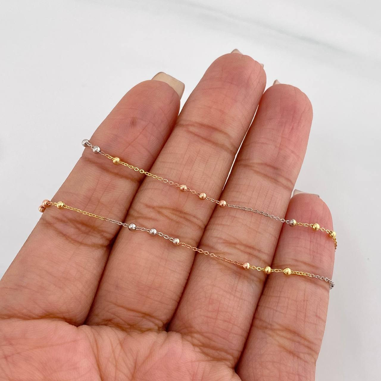 Cadena Aro Seguido 2g / 20 in / 2mm Tres Oros 18K