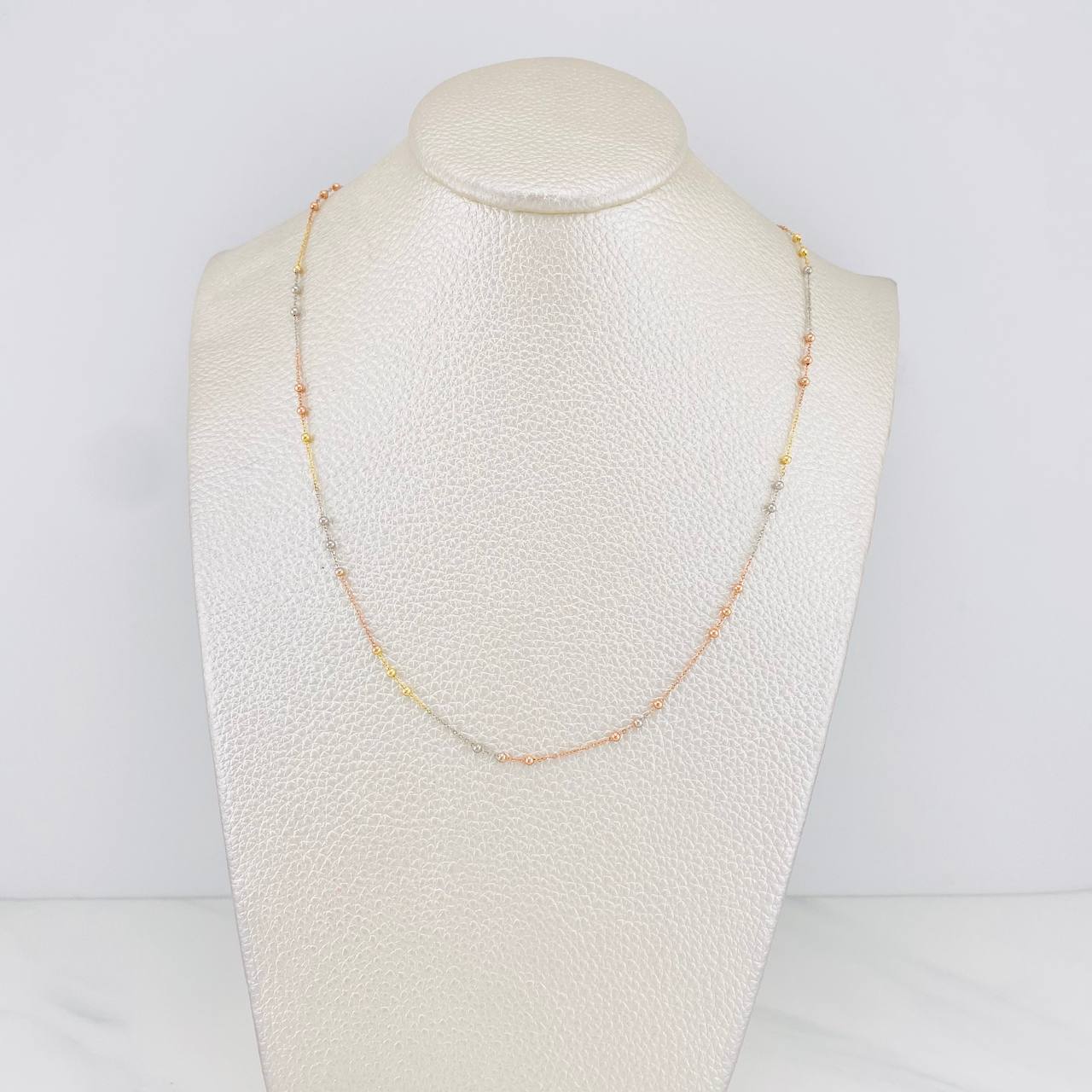 Classic Link Chain 1.9g / 20 in / 2mm Three Golds 18K