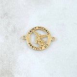 Charm San Miguel Arcangel In Hoop 1.65gr / 1.7cm / 18K Yellow Gold