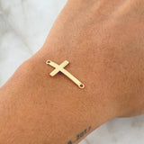 Herraje Cruz Curva 1.2gr / 1 in / Oro Amarillo 18K ©