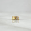 Charm Beaded Wheel 0.95gr / 0.8cm / White Zircons 18K Yellow Gold