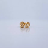 Stud Earrings Heart 0.45gr / Yellow Gold 18K Die-Cut $