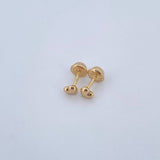 Stud Earrings Heart 0.45gr / Yellow Gold 18K Die-Cut $