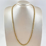 Cuban Links 33.8gr / 60cm / 6.9mm Lobster Claw Box White Zirconia Yellow Gold 18K ©