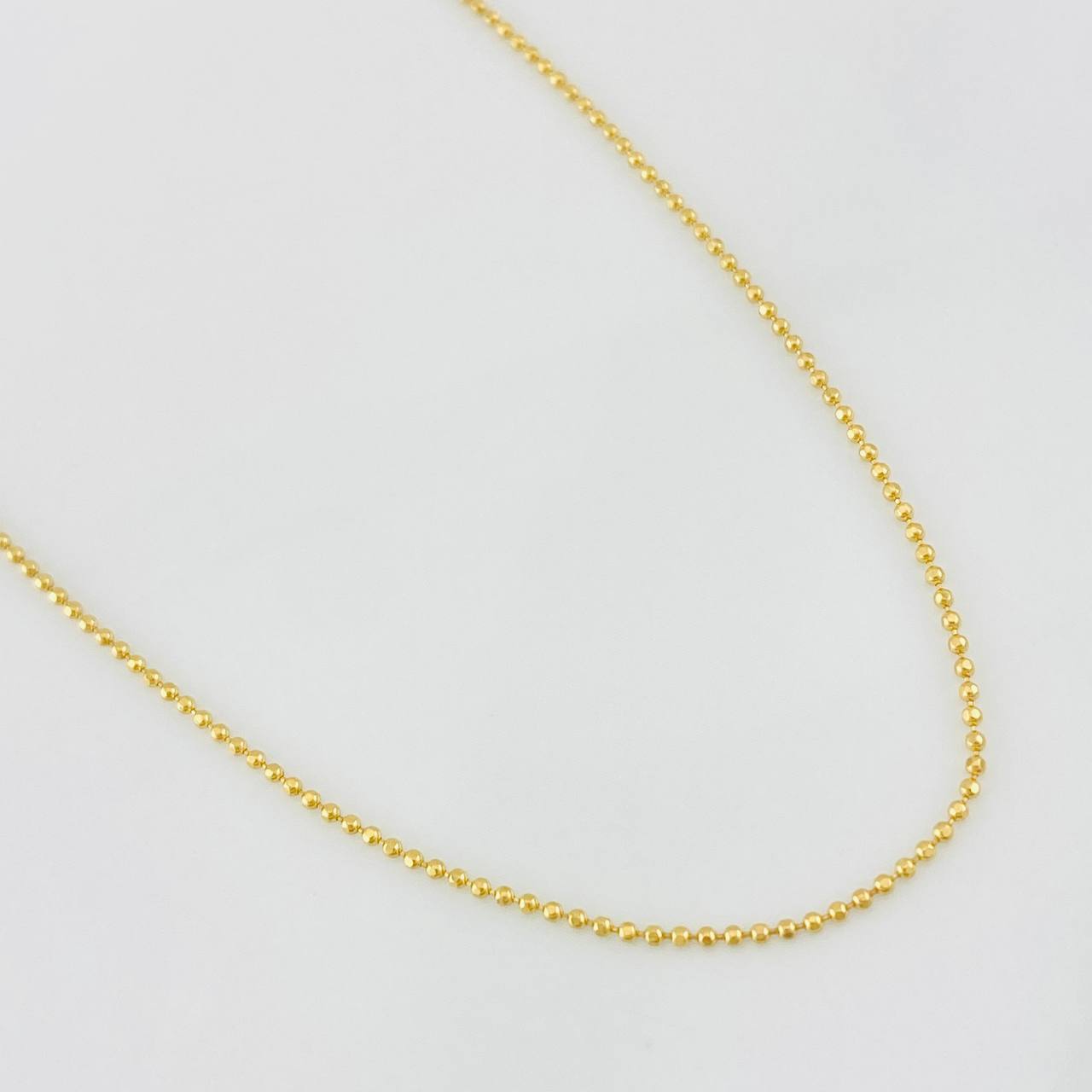 Cadena Militar 1.4g / 18 in / 0.8mm Oro Amarillo 18K