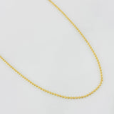 Cadena Militar 1.4g / 18 in / 0.8mm Oro Amarillo 18K