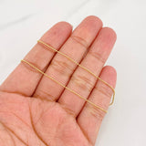 Cadena Militar 1.4g / 18 in / 0.8mm Oro Amarillo 18K