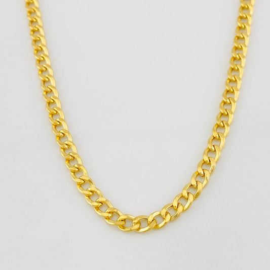 Cadena Cubana 6.75g / 24 in / 3.1mm Oro Amarillo 18K