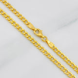 Cadena Cubana 6.75g / 24 in / 3.1mm Oro Amarillo 18K