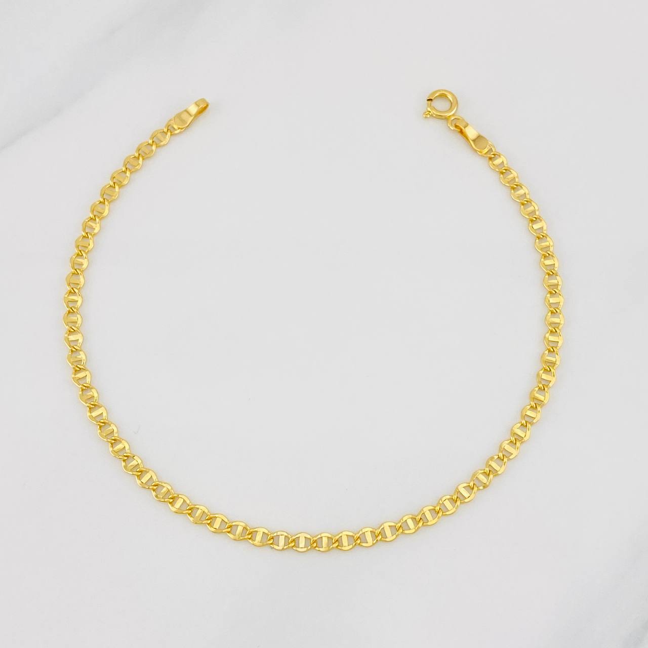 Flat Mariner Bracelet Volga 1.25g / 7 1/2 in / 2.7mm Yellow Gold 18K