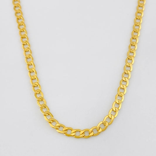 Cadena Cubana 6.05g / 24 in / 3.4mm Oro Amarillo 18K