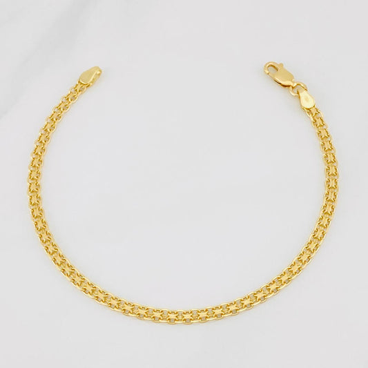 Pulso Chino 4.2g / 7 1/2 in / 3.2mm Oro Amarillo 18K