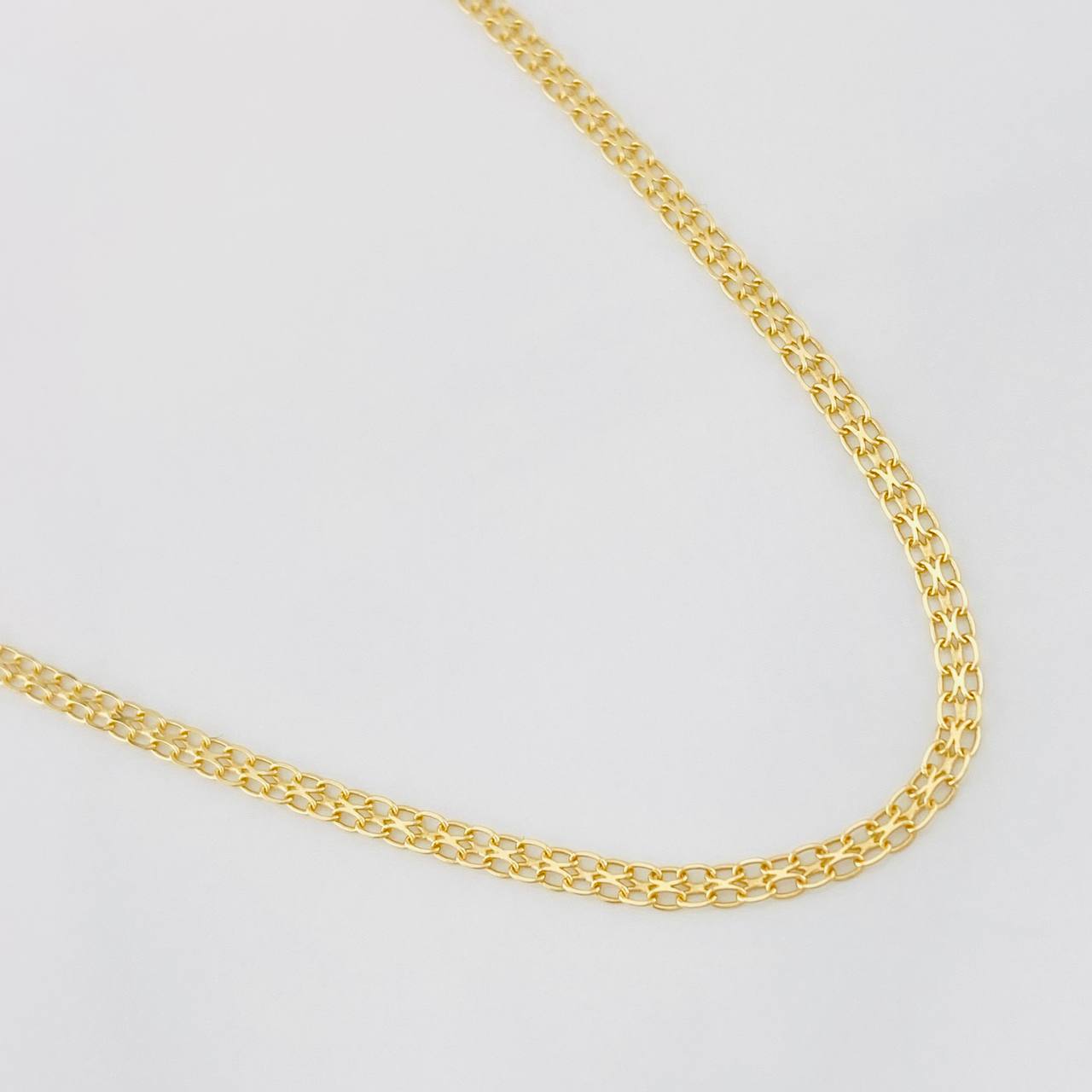 Cadena China 3.35g / 20 in / 2.2mm Oro Amarillo 18K