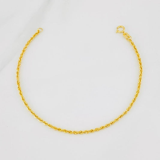 Pulso Lazo 0.8g / 7 in / 1.9mm Oro Amarillo 18K