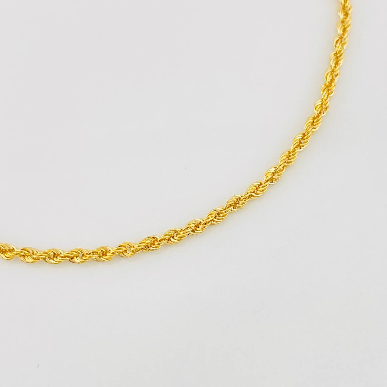 Rope Bracelet 0.8g / 7 in / 1.8mm Yellow Gold 18K
