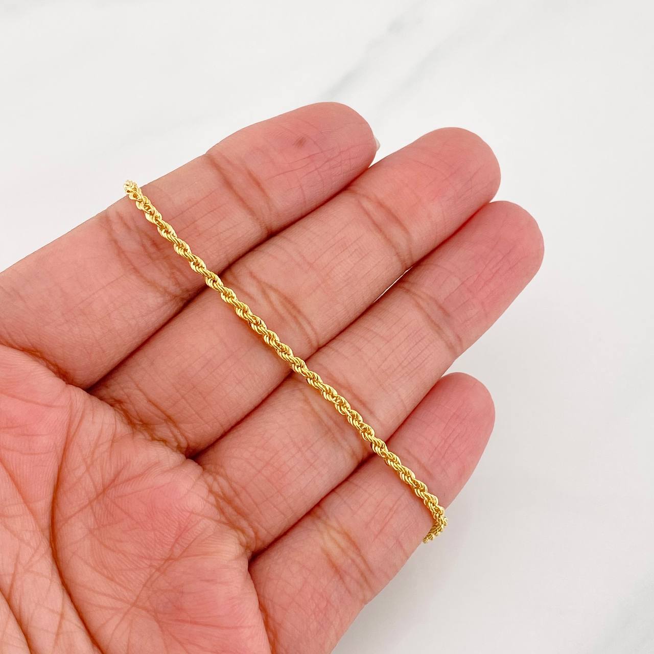 Pulso Lazo 0.8g / 7 in / 1.9mm Oro Amarillo 18K