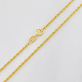 Cadena Lazo 0.9g / 20 in / 1.1mm Oro Amarillo 18K