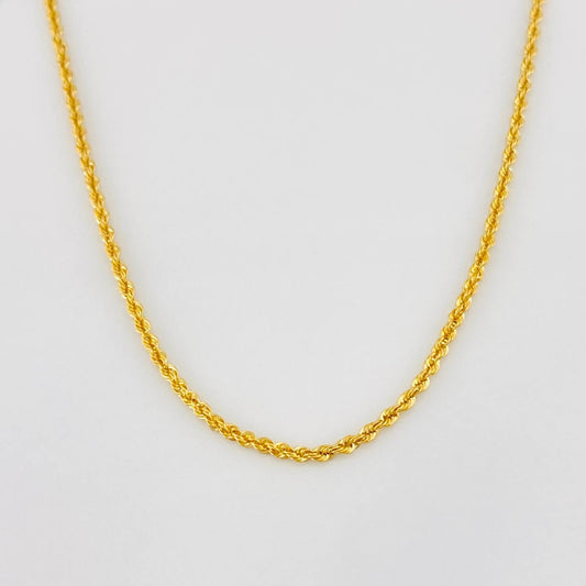 Rope Chain 2.1g / 24 in / 1.6mm Yellow Gold 18K