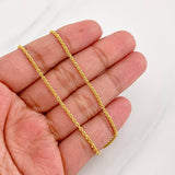Cadena Lazo 1.4g / 16 in / 1.6mm Oro Amarillo 18K