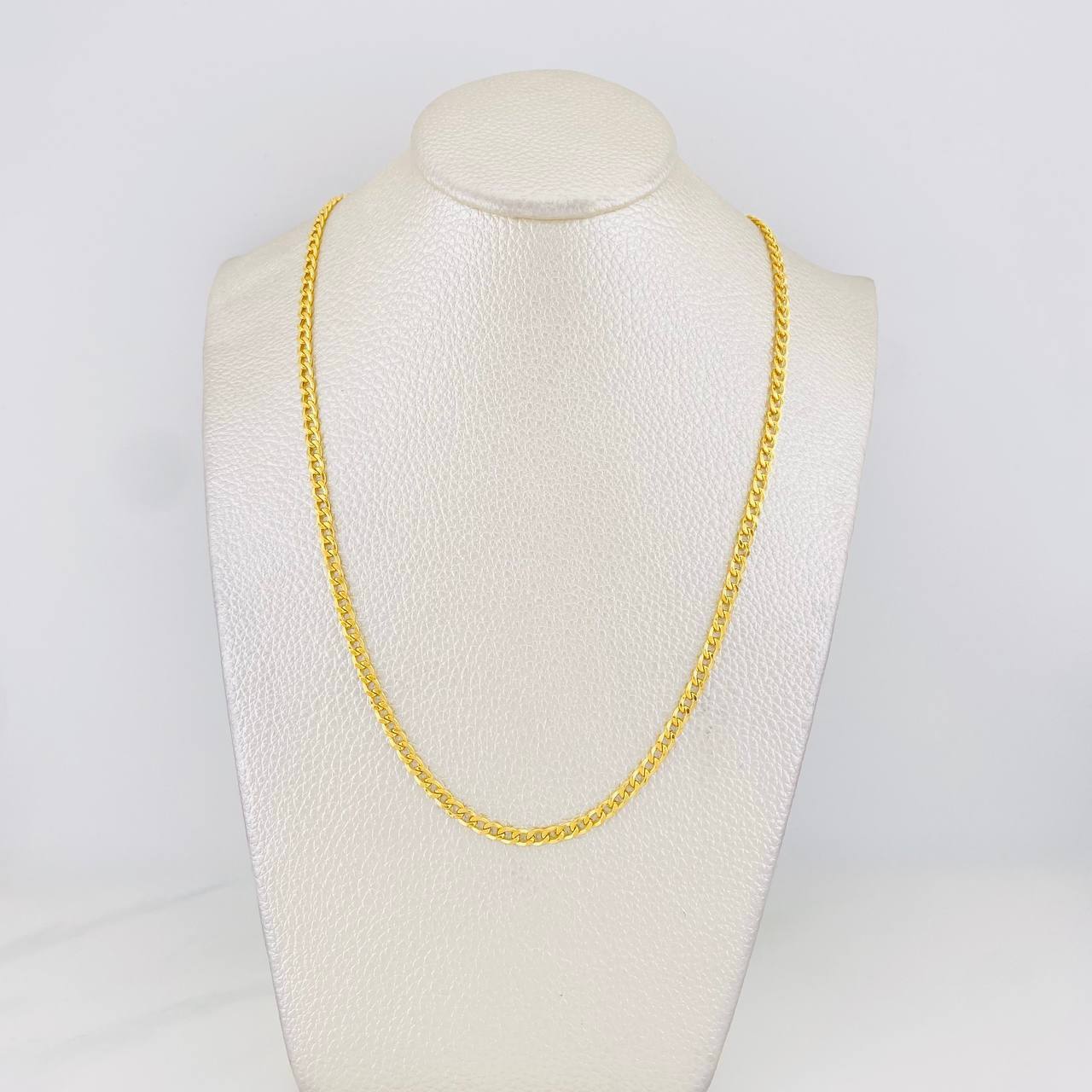 Cadena Cubana 6.75g / 24 in / 3.1mm Oro Amarillo 18K