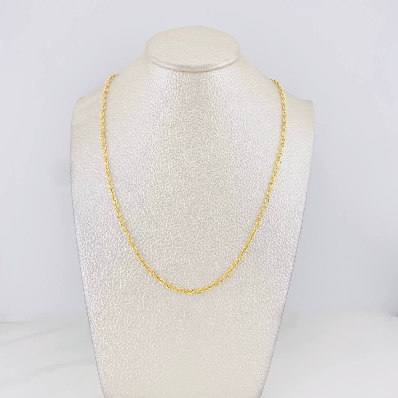 Classic Link Chain Diamond Cut 1.95g / 22 in / 2.4mm Yellow Gold 18K