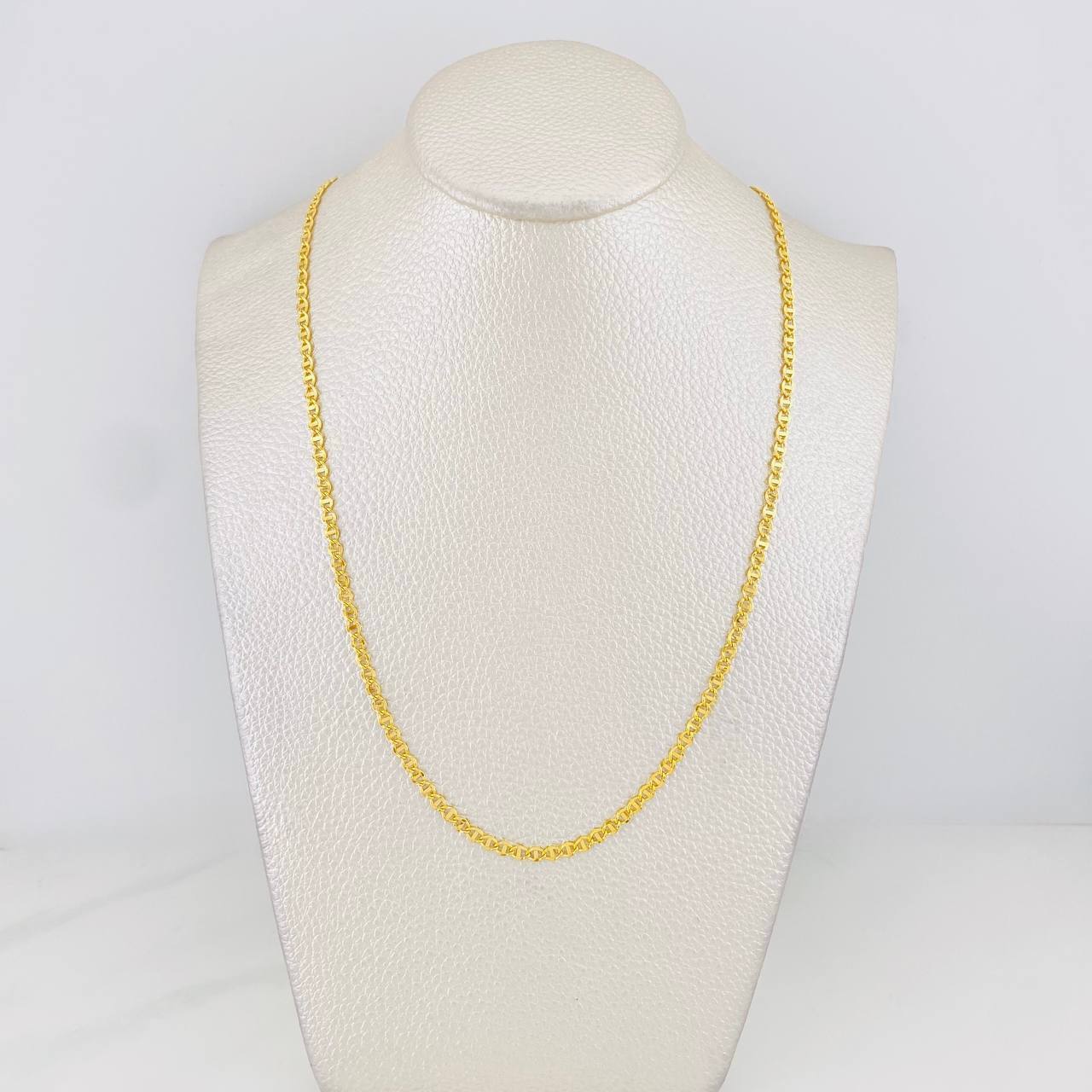 Flat Mariner Chain Volga 3.3g / 24 in / 2.7mm Yellow Gold 18K