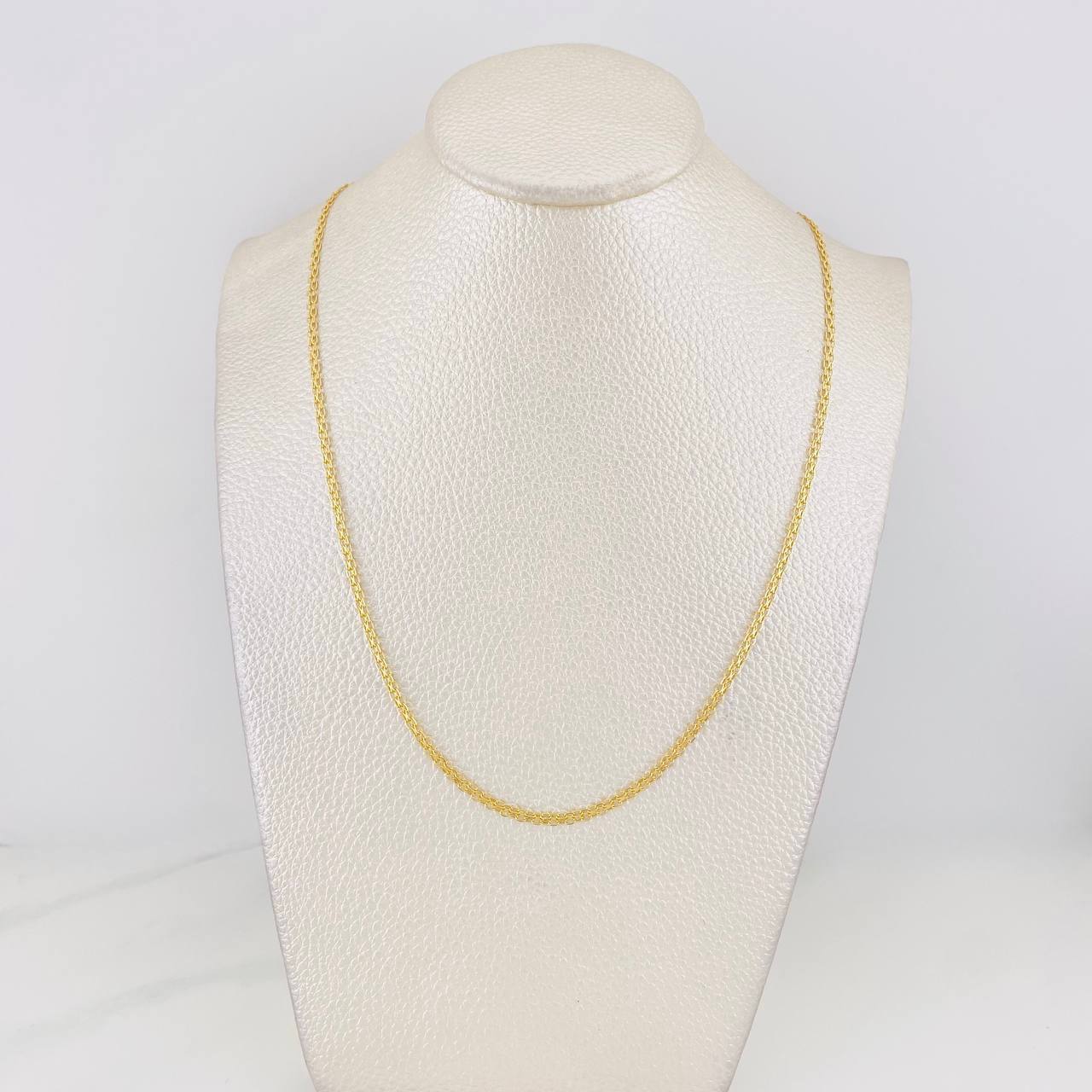 Cadena China 3.35g / 20 in / 2.2mm Oro Amarillo 18K