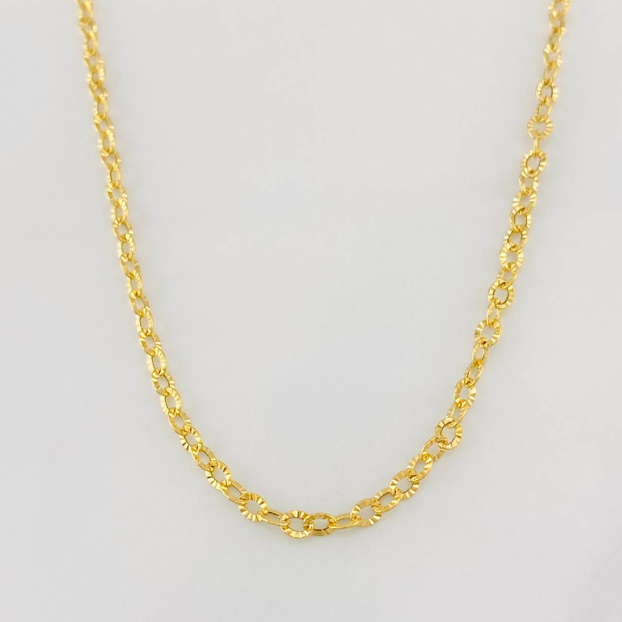Classic Link Chain Diamond Cut 1.95g / 22 in / 2.4mm Yellow Gold 18K