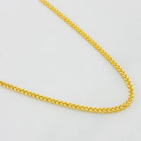 Cadena Franco 6.8g / 24 in / 2mm Oro Amarillo 18K